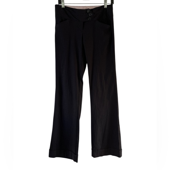 Joe Benbasset Low Rise Pinstripe Y2K Pants Size 5 Black 9435317F - Picture 11 of 11